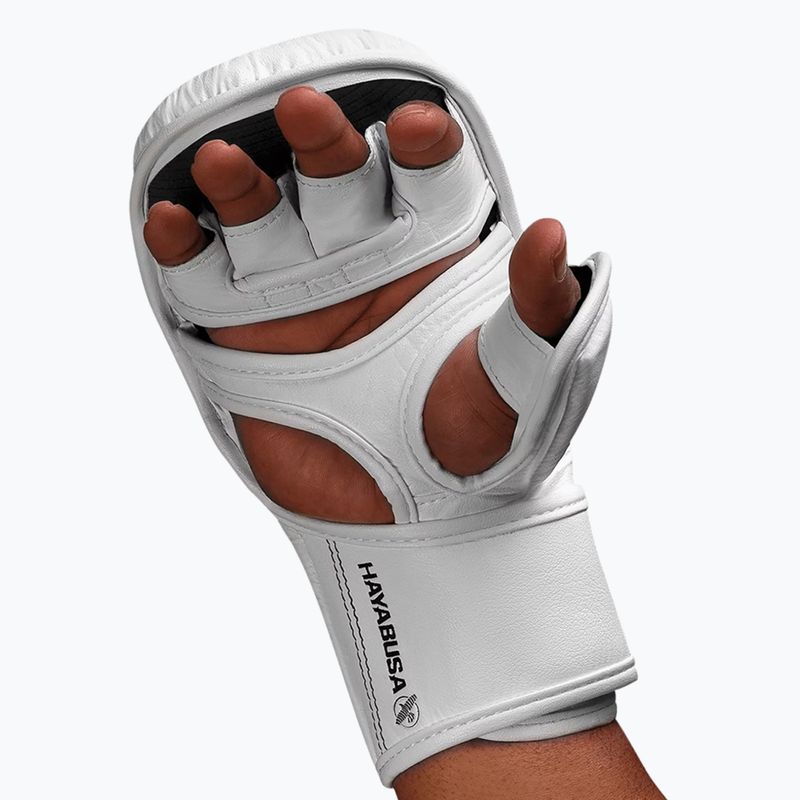 Hayabusa T3 Hybrid biele/čierne grapplingové rukavice 6