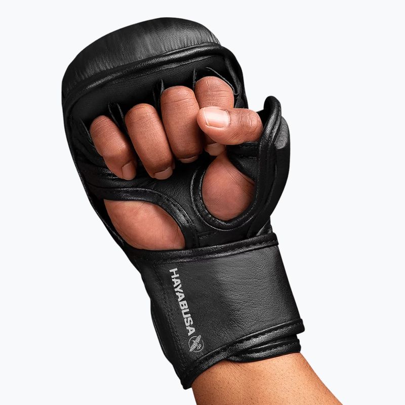 Hayabusa T3 Hybrid čierne grapplingové rukavice 5