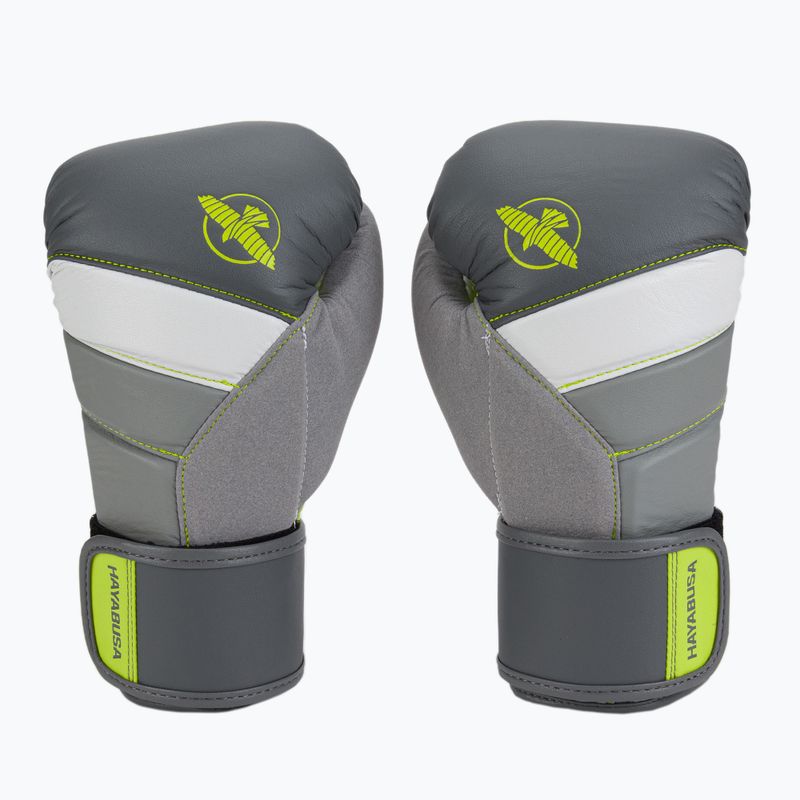 Hayabusa T3 šedo-žlté boxerské rukavice T314G