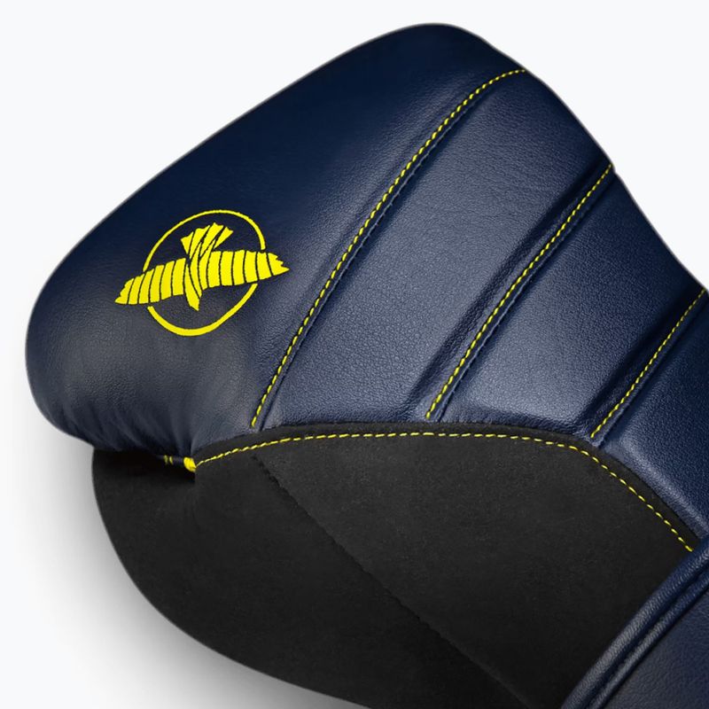 Hayabusa T3 námornícke/žlté boxerské rukavice 5