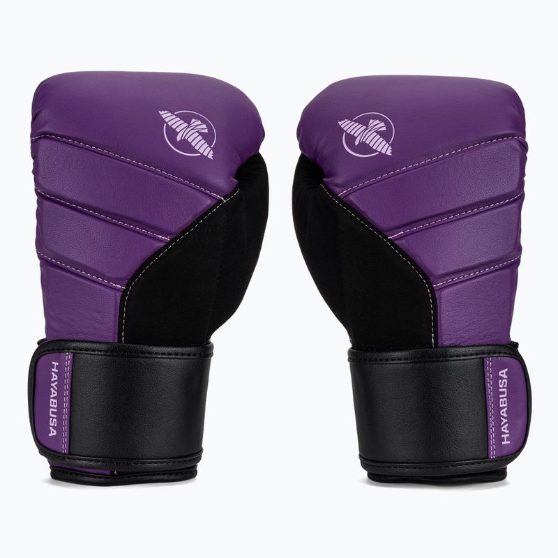 Hayabusa T3 fialovo-čierne boxerské rukavice 2