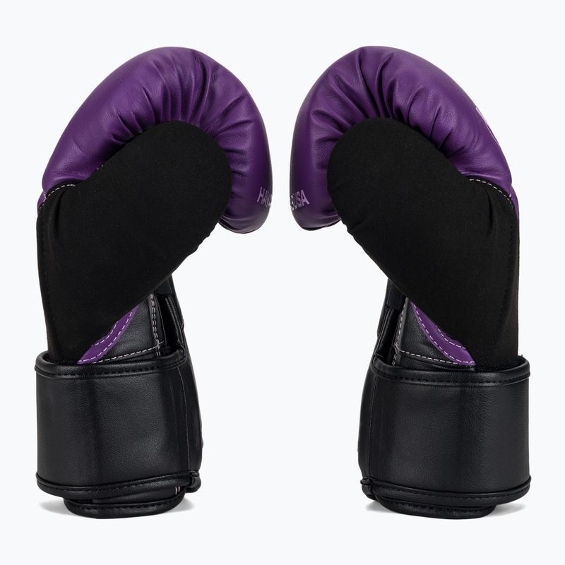 Hayabusa T3 fialovo-čierne boxerské rukavice 4