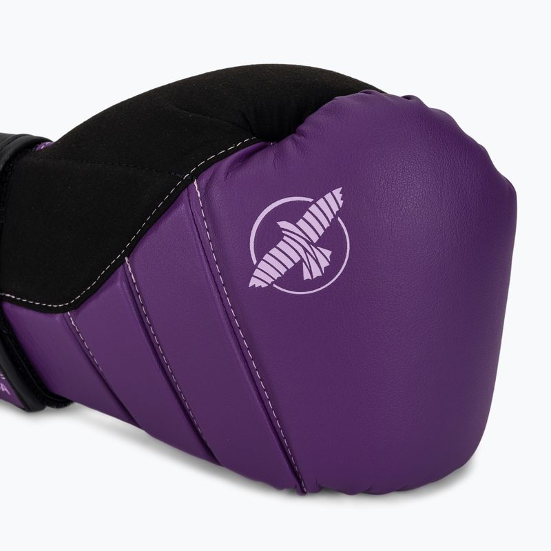 Hayabusa T3 fialovo-čierne boxerské rukavice 5