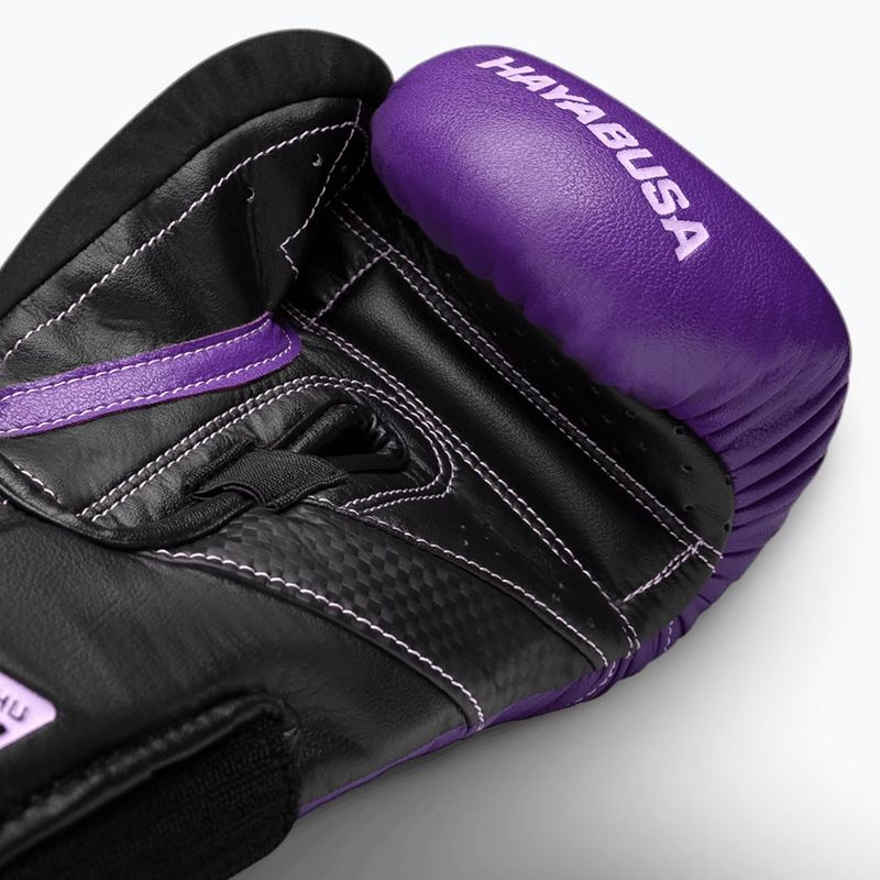 Hayabusa T3 fialovo-čierne boxerské rukavice 4