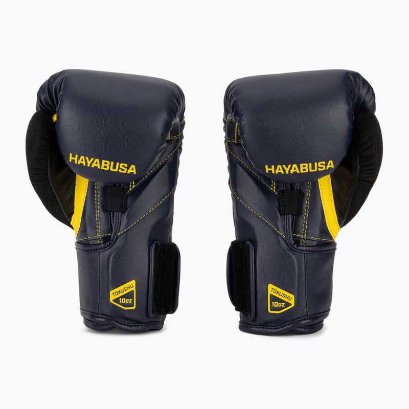 Hayabusa T3 námornícke/žlté boxerské rukavice 3