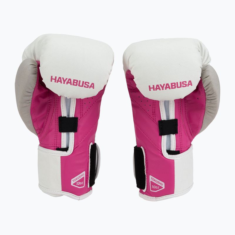 Hayabusa T3 boxerské rukavice bielo-ružové T314G 2