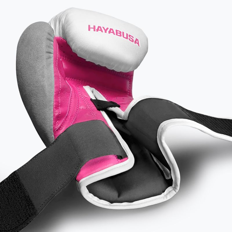 Hayabusa T3 boxerské rukavice bielo-ružové T314G 9