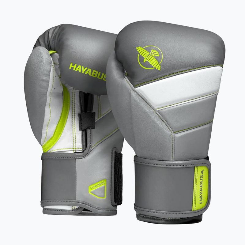 Hayabusa T3 šedo-žlté boxerské rukavice T314G 7