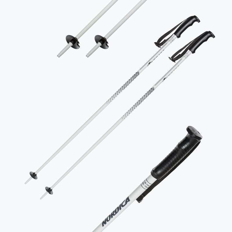 Lyžiarske palice Nordica Primo Uni white 5