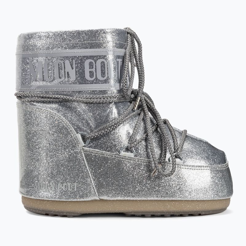 Dámske snehové topánky Moon Boot Icon Low Glitter silver 2