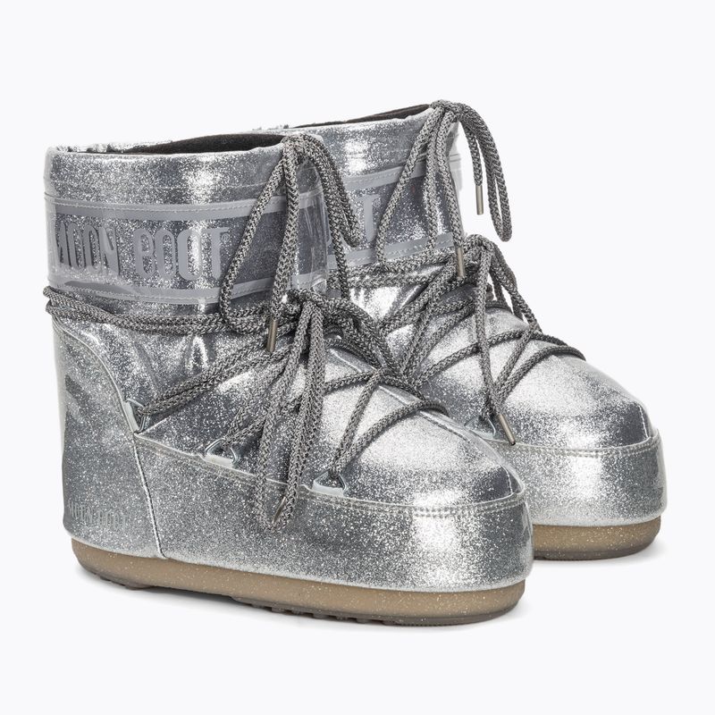 Dámske snehové topánky Moon Boot Icon Low Glitter silver 4