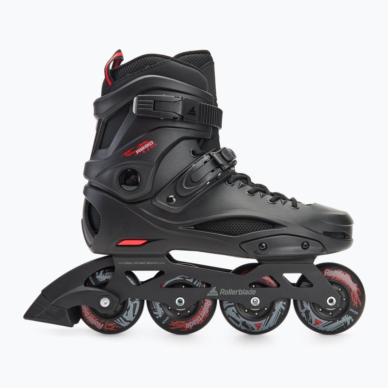 Pánske kolieskové korčule Rollerblade RB 80 black/red 2