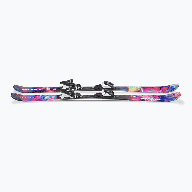 Detské zjazdové lyže + viazanie Nordica Unleashed JR + J7.0 FDT rainbow 5