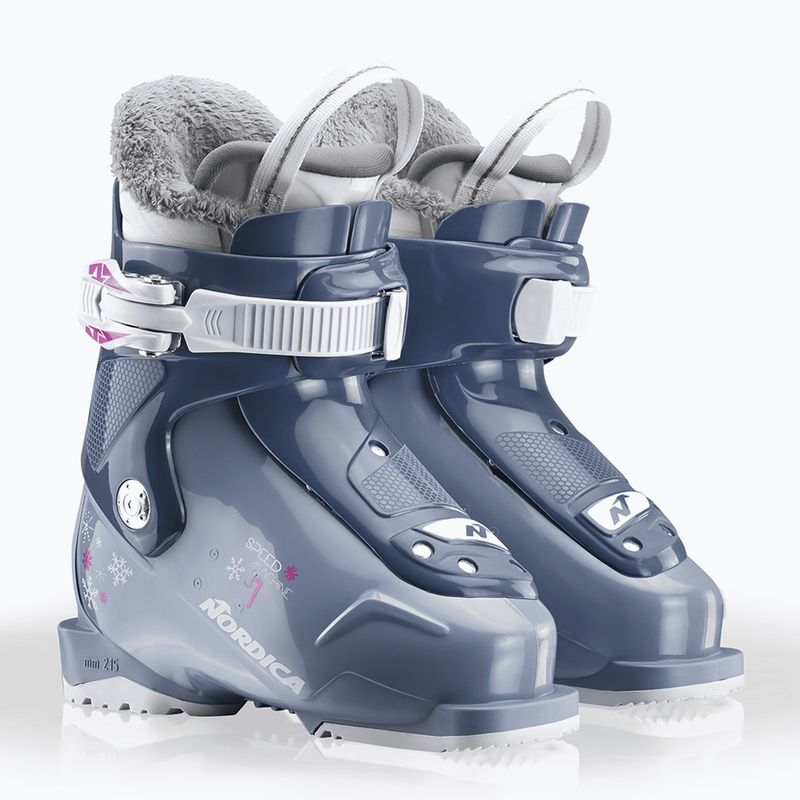 Detské lyžiarske topánky Nordica Speedmachine J 1 blue/light blue/fucsia 7