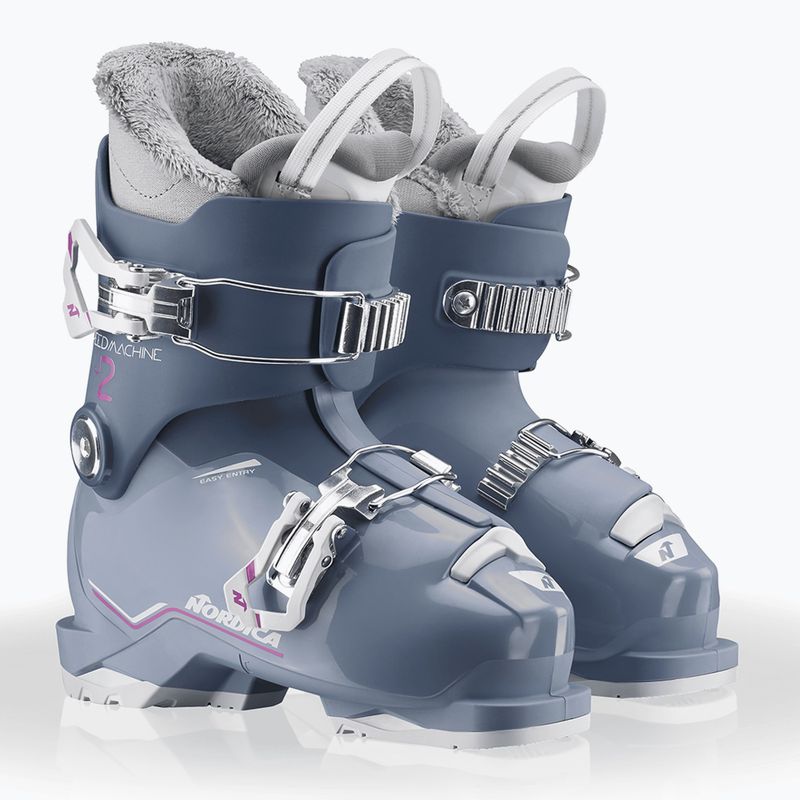 Detské lyžiarske topánky Nordica Speedmachine J 2 blue/light blue/fucsia 7