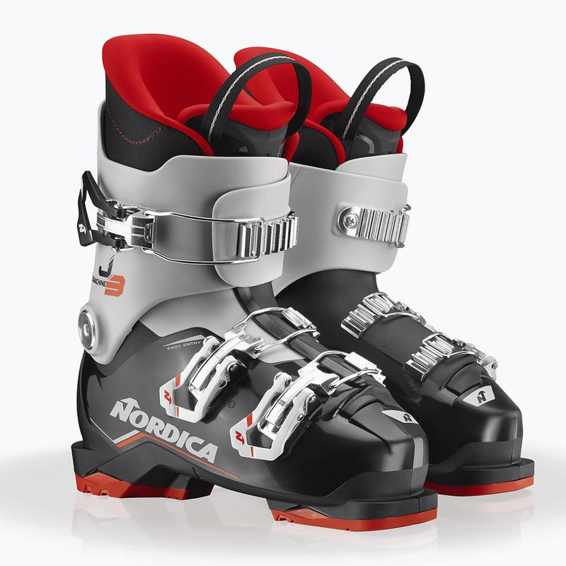 Detské lyžiarske topánky Nordica Speedmachine J 3 black/grey/red 7