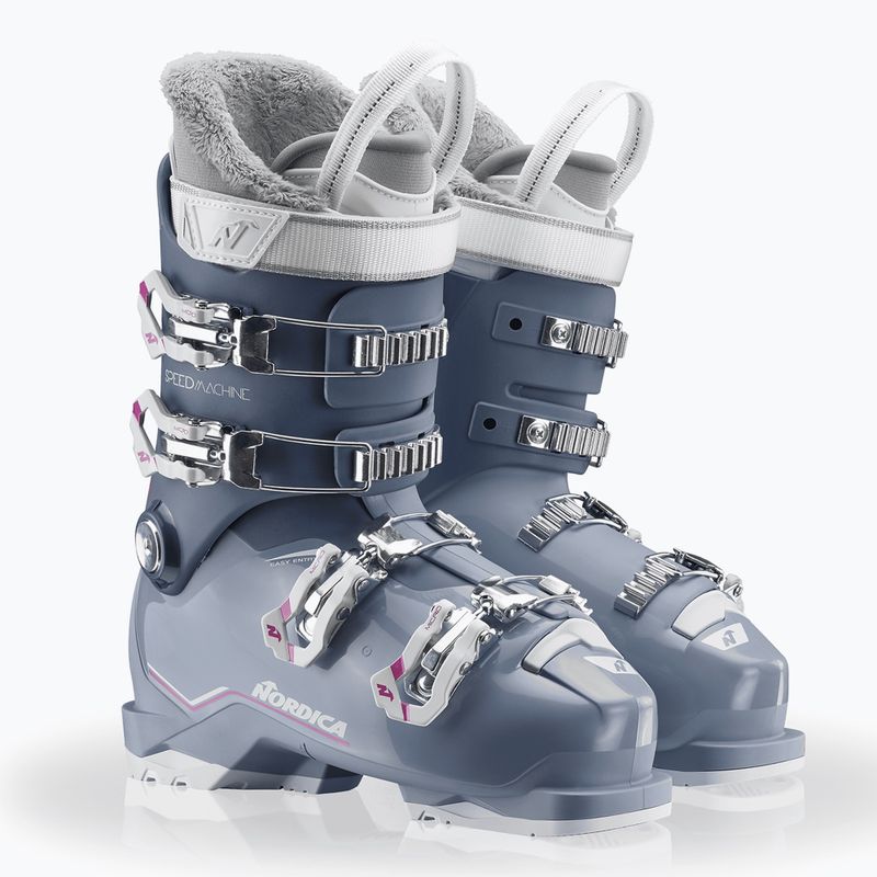 Detské lyžiarske topánky Nordica Speedmachine J 4 blue/light blue/fucsia 7