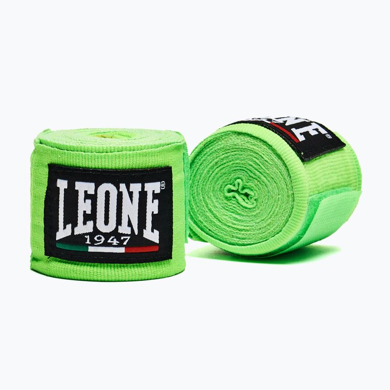 Boxerské bandáže Leone 1947 Hand Wraps 350 cm fluo green/fluo green