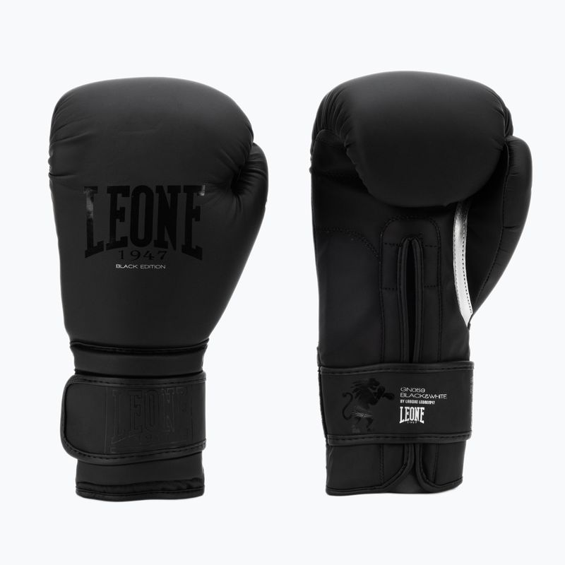 Leone 1947 Black&White boxerské rukavice čierne GN059