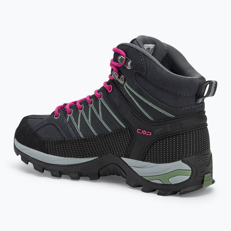 Dámske trekové topánky CMP Rigel Mid Wp anthracite/mineral green 3