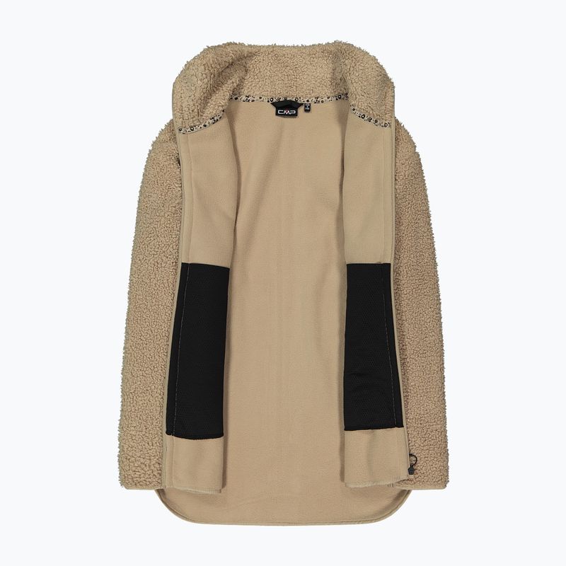 Dámska bunda CMP 35P3846 Long Teddy Highloft cookie 4