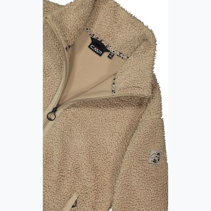 Dámsky kabát CMP 35P3846 Long Teddy Highloft cookie 5