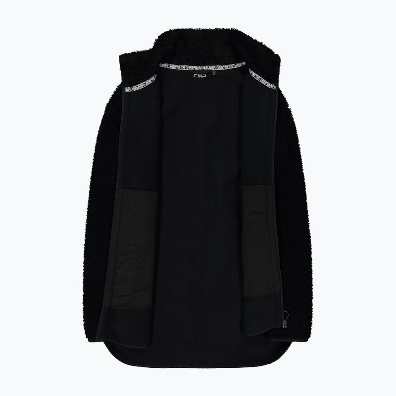 Dámsky kabát CMP 35P3846 Long Teddy Highloft nero 4