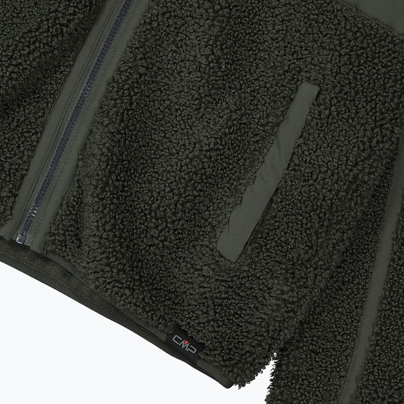 Pánska bunda CMP 35P3877 Teddy Highloft forest 4