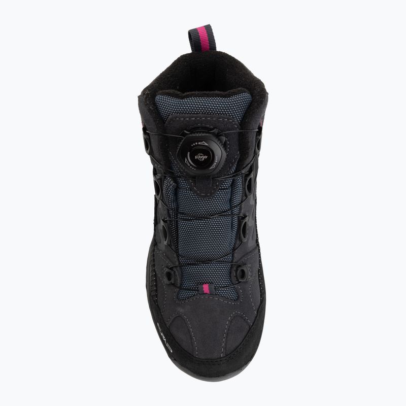Detské turistické topánky CMP Kiruna Mid Fitgo Fleece Wp antracite/festival 5