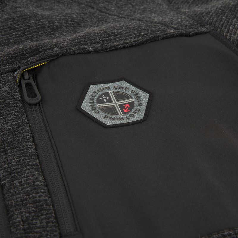 Pánska fleecová mikina CMP 35H3907 Melange Knitted anthracite melange 4