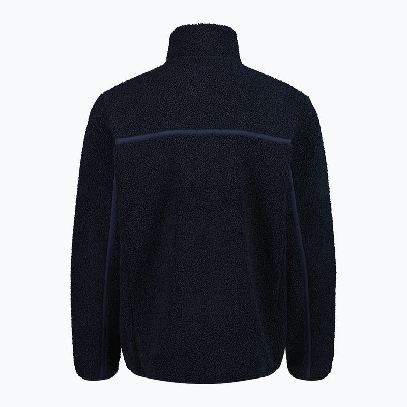 Pánska bunda CMP 35P3877 Teddy Highloft black/blue 2