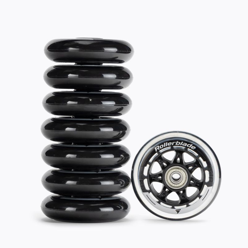 Kolieska kolieskových korčúľ Rollerblade 84/84A+SG7+8mmsp 8 szt. čierne 69512