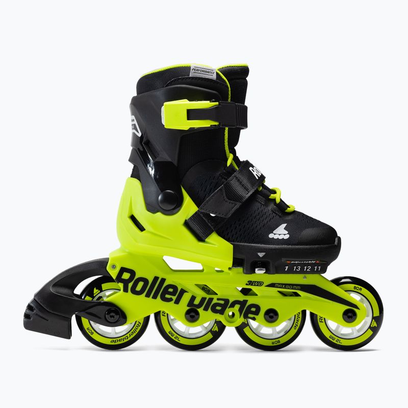 Detské kolieskové korčule Rollerblade Microblade čierno-žlté 7101700215 2