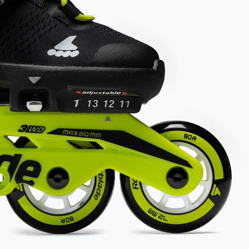 Detské kolieskové korčule Rollerblade Microblade čierno-žlté 7101700215 6