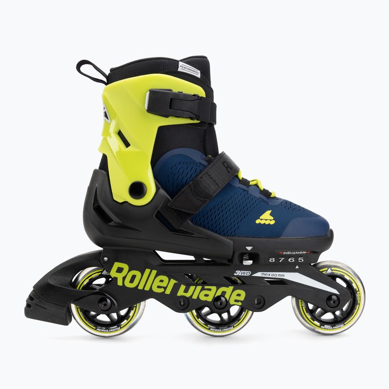 Detské kolieskové korčule Rollerblade Microblade 3WD Jr blue royal/lime 2