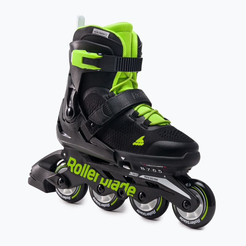 Detské kolieskové korčule Rollerblade Microblade black/green 07221900 T83