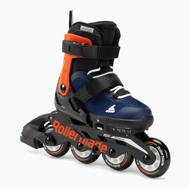 Detské kolieskové korčule Rollerblade Microblade navy blue and orange 07221900 174