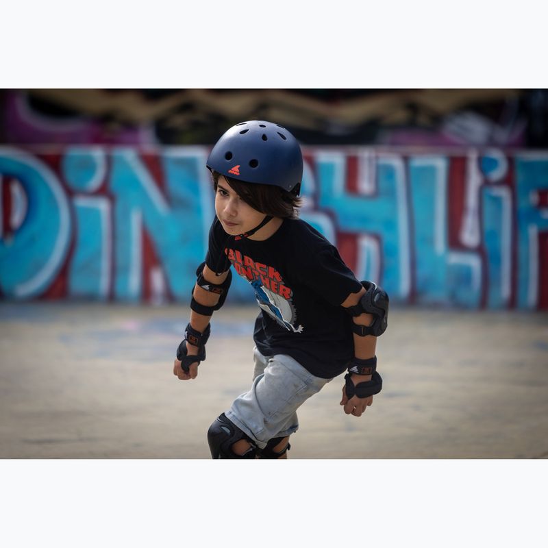 Detské kolieskové korčule s chráničmi Rollerblade Fury Combo Jr black/red 9