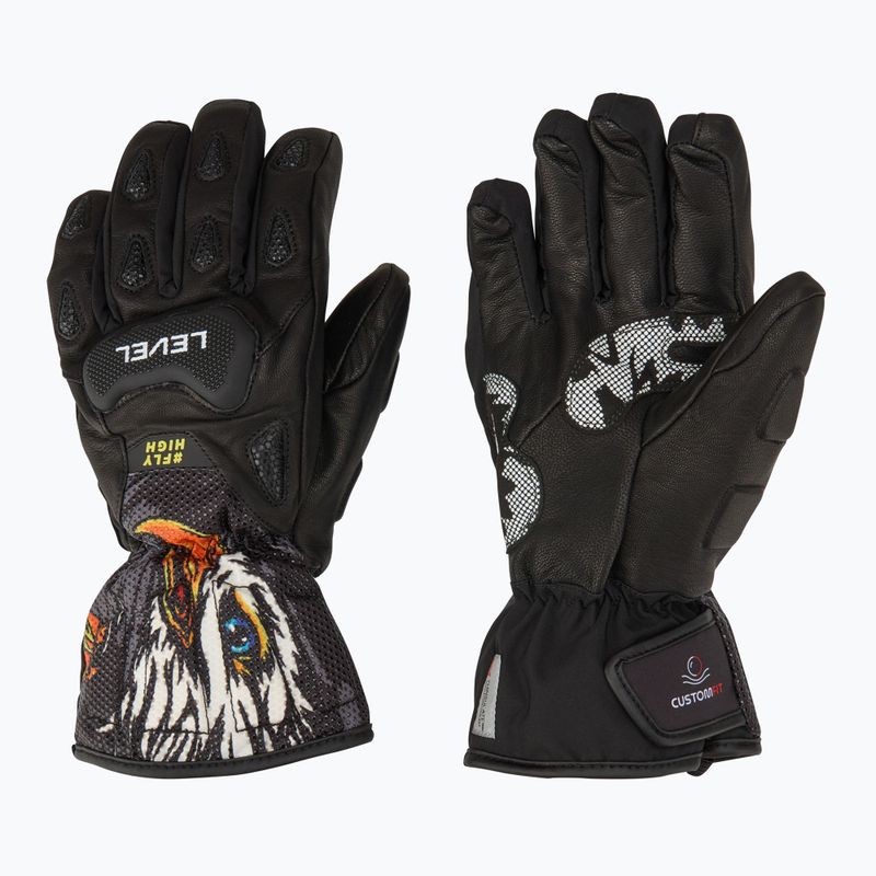 Detské lyžiarske rukavice Level Sq JR CF pk black