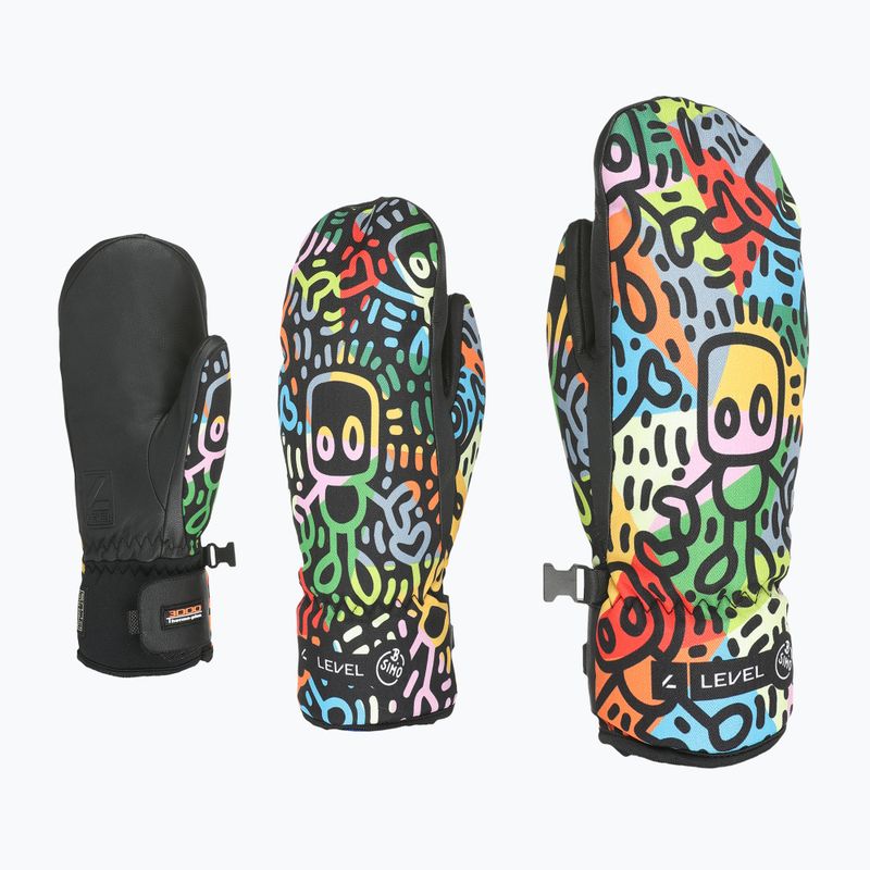 Detské lyžiarske rukavice Level Vertigo Mitt Teen pattern