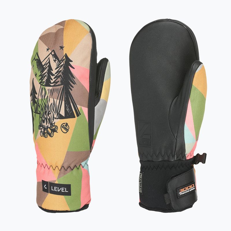 Detské lyžiarske rukavice Level Vertigo Mitt Teen wood