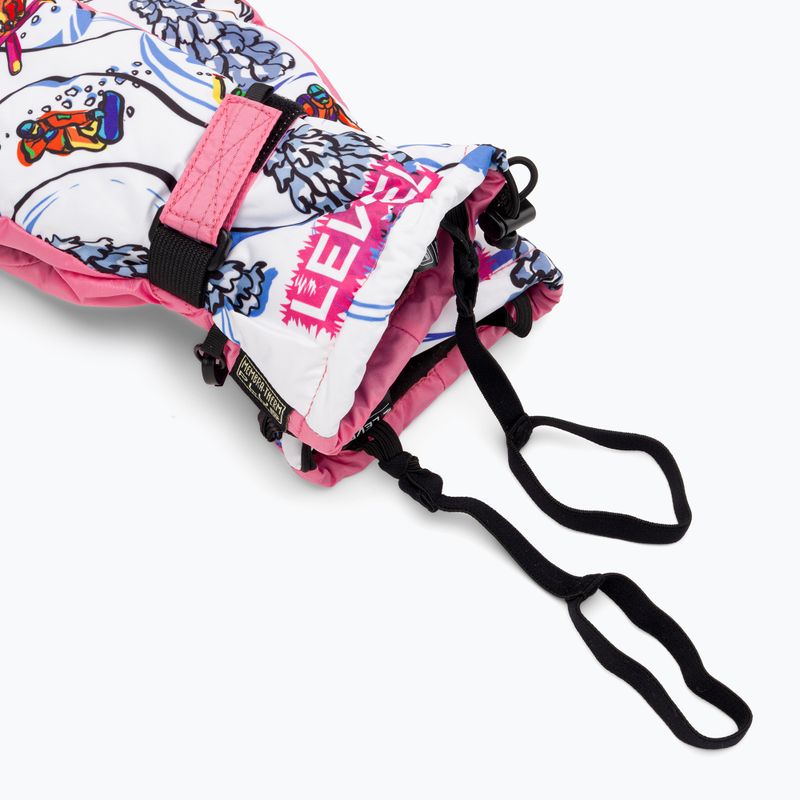 Detské lyžiarske rukavice Level Junior Mitt ružové  6