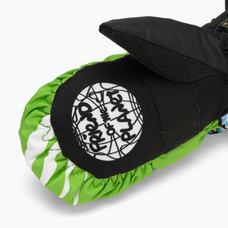 Detské lyžiarske rukavice Level Animal limetkové 4