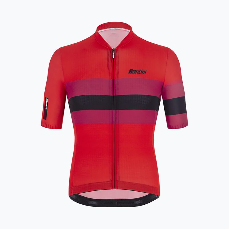 Santini Ecosleek Bengal pánsky cyklistický dres červená 2S94475CESLKBENGRSS