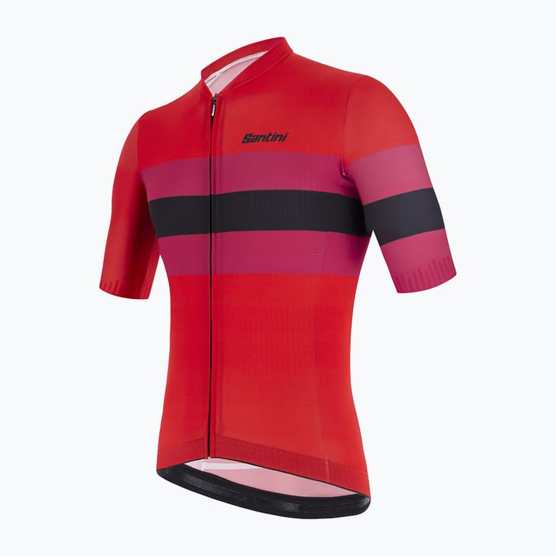 Santini Ecosleek Bengal pánsky cyklistický dres červená 2S94475CESLKBENGRSS 2