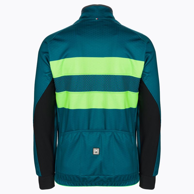 Santini Colore Zimná zelená cyklistická bunda 2W50775COLORBENGTE 2