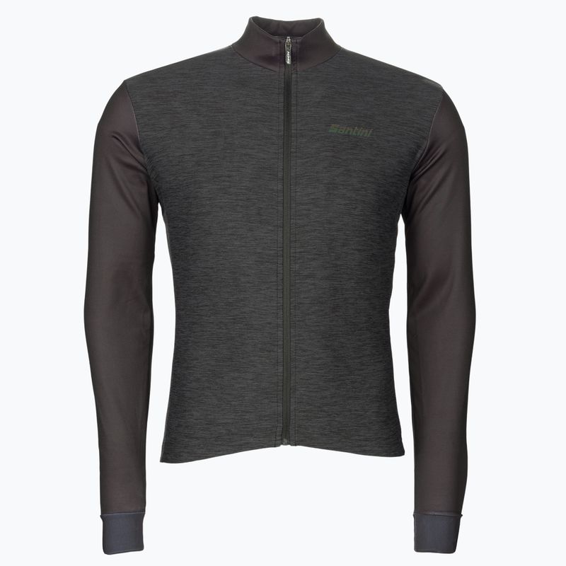 Pánsky cyklistický dres Santini Colore Winter LS black 2W216075RCOLORPUR0NE