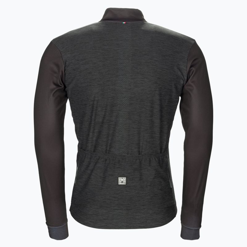 Pánsky cyklistický dres Santini Colore Winter LS black 2W216075RCOLORPUR0NE 2