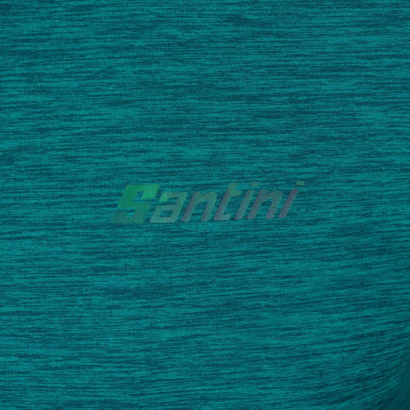 Pánsky cyklistický dres Santini Colore Winter zelený 2W216075RCOLORPUR0TE 3