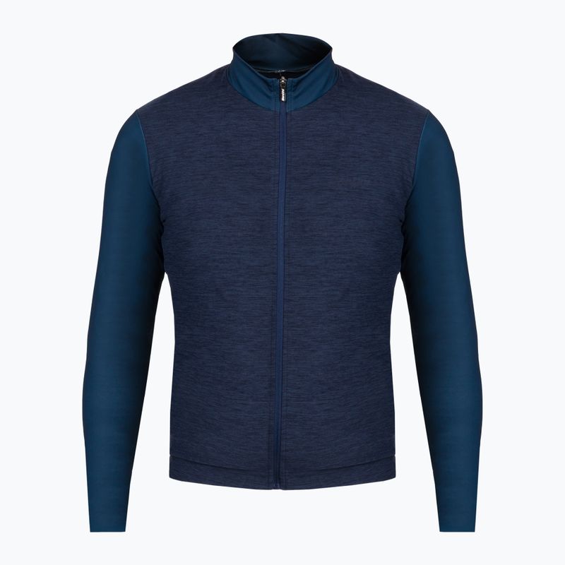 Pánska cyklistická mikina Santini Colore Puro Thermal Jersey tmavomodrá 3W21675RCOLORPURO